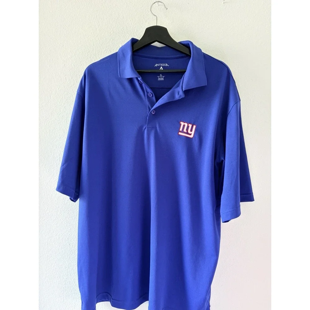 Antigua New York Giants Polo Shirt Mens XL Blue NFL Football Jersey Golf